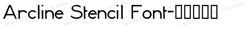 Arcline Stencil Font字体转换